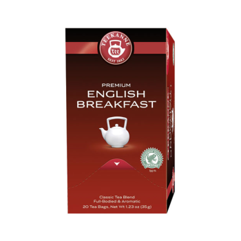 Teekanne Premium English Breakfast, Schwarztee, 20 Teebeutel im Kuvert, 2. Entnahmefach/displaytauglich, 35g